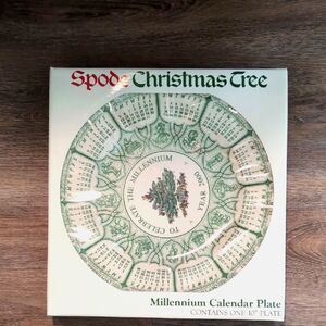 Genuine Spode Christmas Tree China Millennium 2000 Calendar 10" Plate New In Box